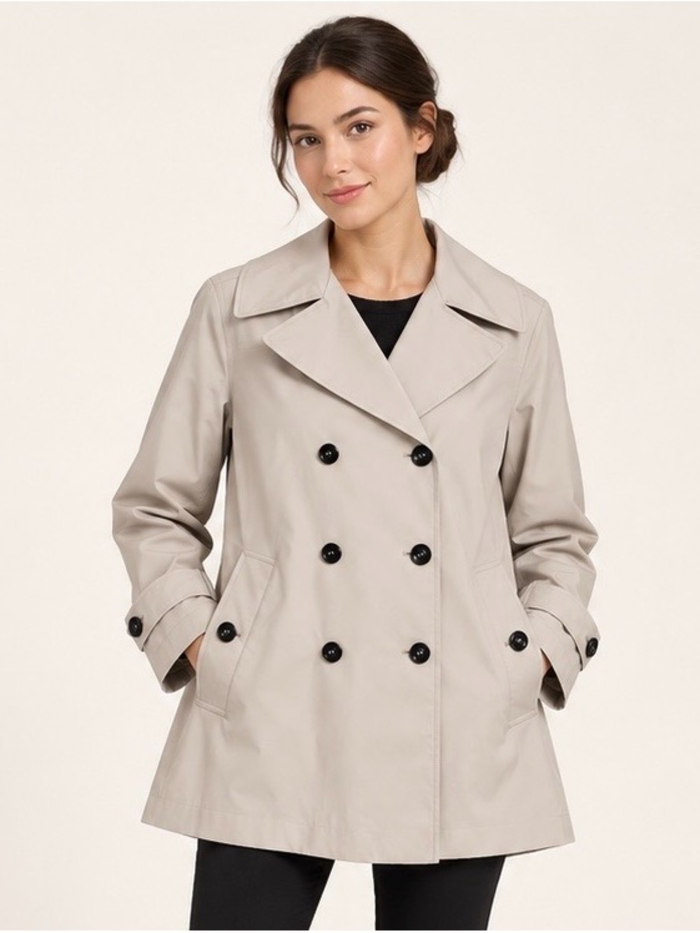 Save The Duck Sofi Stardust Beige Raincoat XL Trench NWOT